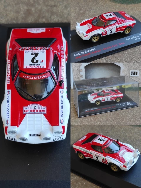 Altaya 1/43 – Lancia Stratos #2 Tour De Corse 1974 – Diecast Rouge/Blanc