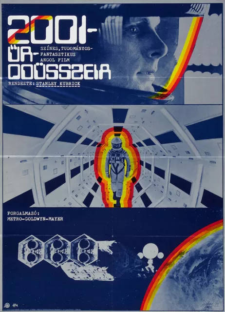 2001: A SPACE ODYSSEY Movie Promo POSTER Hungarian Keir Dullea Gary Lockwood