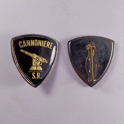 Spilla pins distintivo militare mansione Cannoniere S.R. in metallo