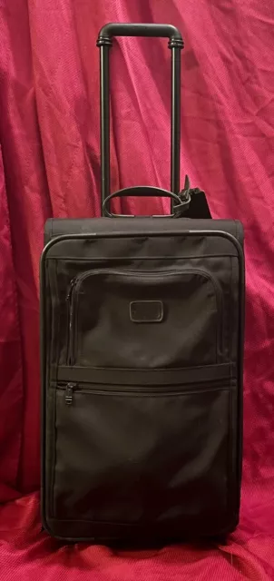 Tumi 22" All Black Upright Carry-On Rolling Luggage Suitcase USA