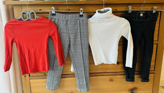 Girls Long Sleeve Tops And Trousers Bundle, Age 3-4, NEXT