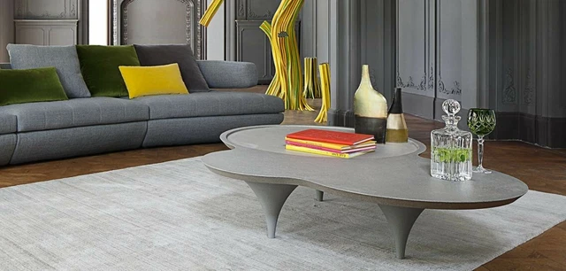 Table basse 3 tiroirs en teck 135x65 cm - Mobilier de salon