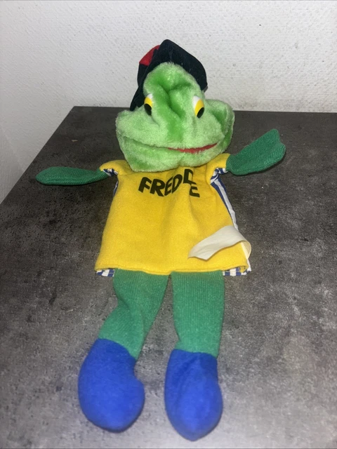 Ancienne Peluche Animal en Tissu Grenouille . État Parfait