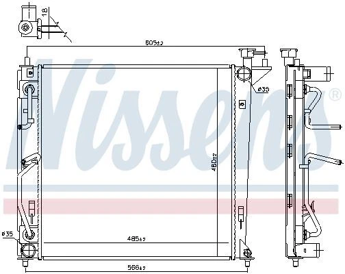 Nissens Kühler Motorkühler Kühlung Wasserkühler Autokühler 66763