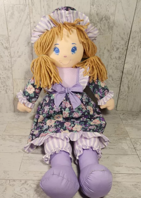 Rag Doll Plush Vintage 1994 Holly Mine 24"in Tall Habbie Adorable Collectible