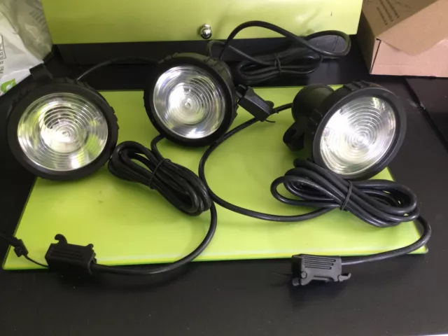 3 X Pond Lights Hozelock Aqua Glow Add On Pond Lights