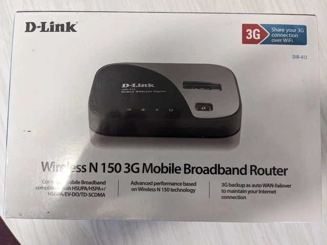 Brand New Sealed D-Link DIR-412 Wireless N 3G/3.5G Mobile Broadband Router