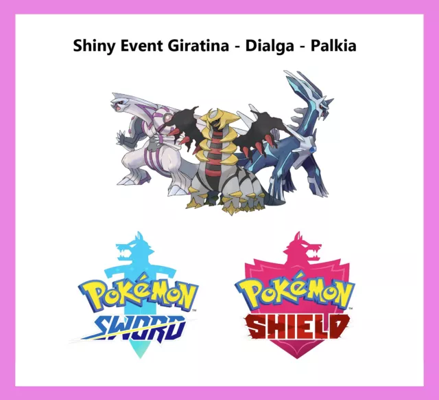 6IV Shiny Dialga Palkia Giratina Altered & Origin Forme Pokemon Sword and  Shield