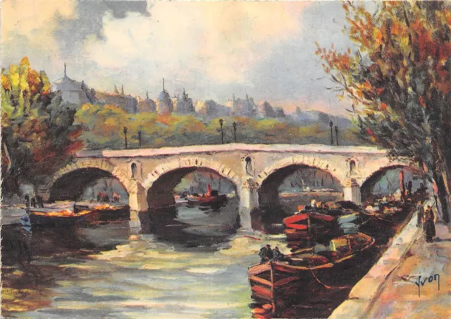 BR21352 Pont Marie et port des Clestius paris  Painting postcard  france