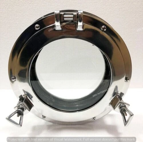12Canal Bateau Hublot Fenêtre Argent Nickel Porte Verre Décor Maison