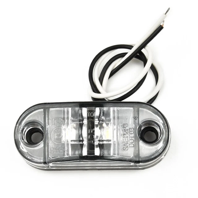 LED Clignotant Blanc Lampe 12V 30V Voiture Camion Utilitaire Remorque Bateau