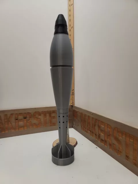 1:1 3D Printed 81mm Mortar Shell Replica - Fake - COSPLAY- UNFINSHED