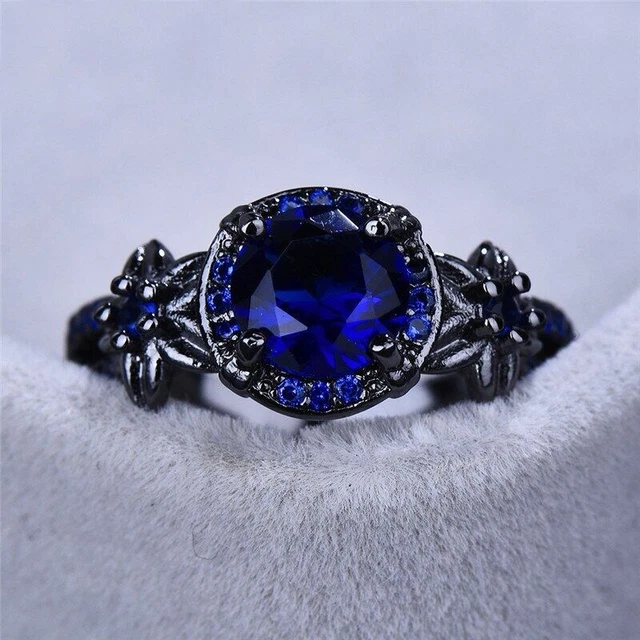 Women Flower Star Ring Pink Purple Zircon Stone Rings Boho Wedding Jewelry 1Pc