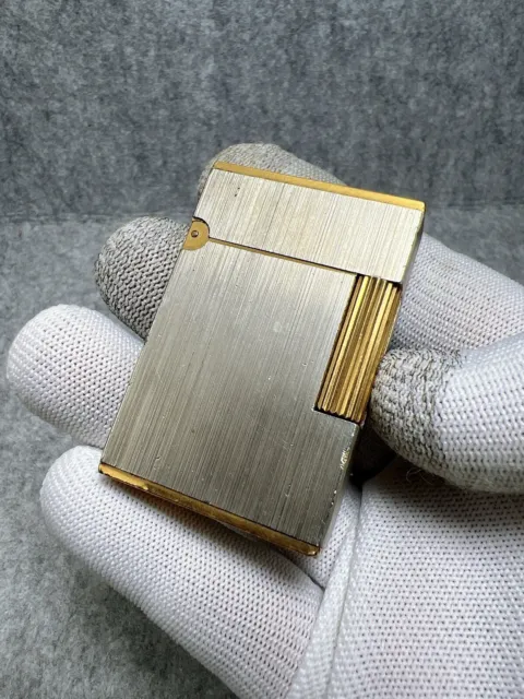 ST Dupont Vintage Lighter Gatsby Silver And Gold plated - Working