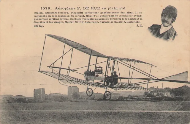 AVIATION/AVION: Aéroplane F.DE Rue en plein vol  73645