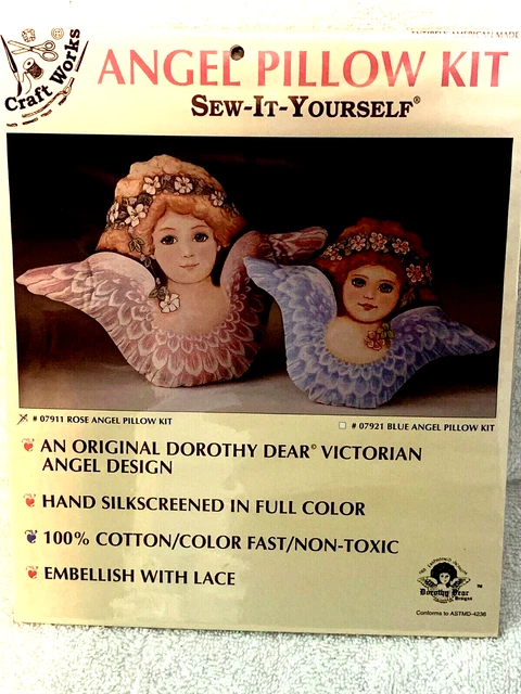 Kit de Almohada Ángel Dorothy Querida Victoriana Vintage Nuevo en Paquete Rosa