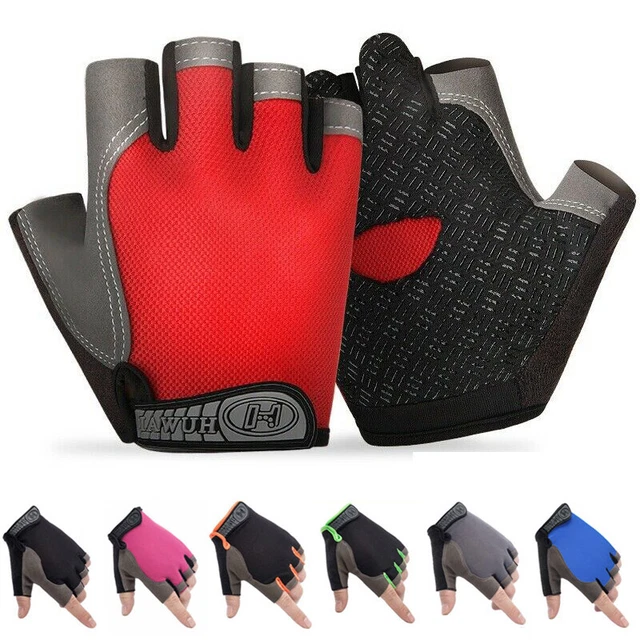 Cycling Half Finger Gloves Outdoor Bicycle Sport Breathable Anti-slip Fingerless