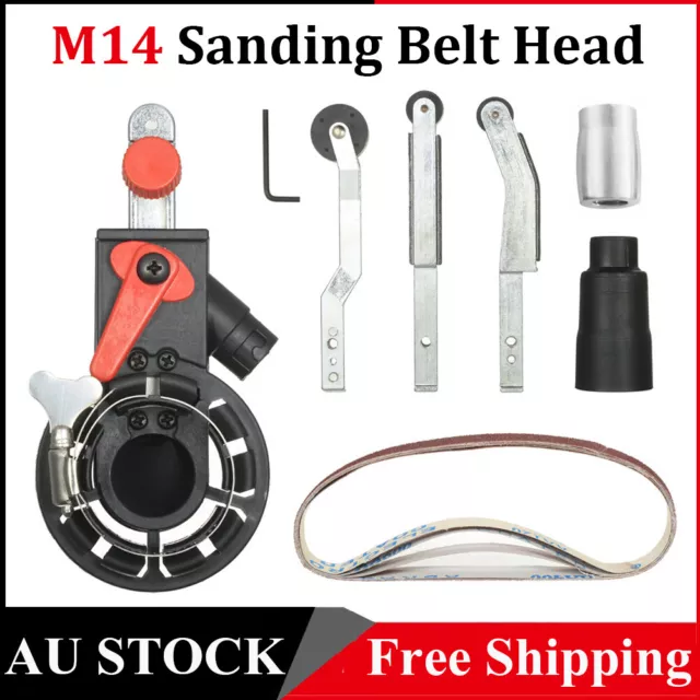 Sander Sanding Belt Head M14 Adapter Head for 4.5" 5" Electric Angle Grinder AU