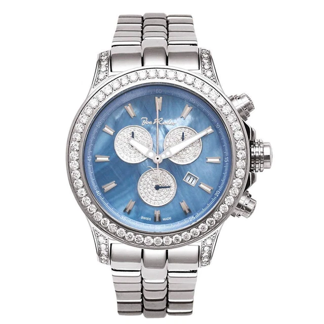 Joe Rodeo Diamond Men's Watch - MASTER PILOT silver 7.2 ctw