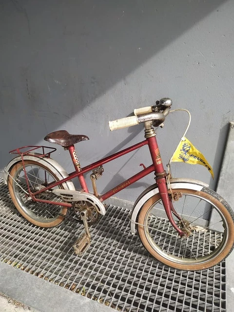 Vélo De Course Enfant PEUGEOT - Cadre Acier 18" Rouge - 4 Vitesses - Occasion Fonctionnelle