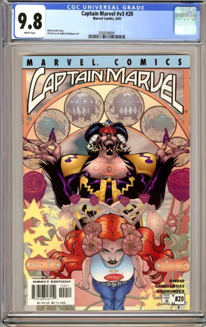 CAPTAIN MARVEL v3 #20 CGC 9.8 WHITE PAGES BIG MOTHER 2001