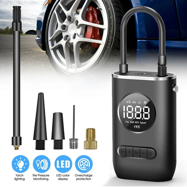 Rhino USA Tire Inflator Portable Air Compressor  150 PSI  Upgraded Air Pump For Car Tires With Digital Pressure Gauge Best Mini Air Pump For Bike Tires With Dual Lcd Screen Black Green