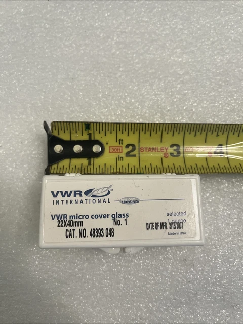 VWR Micro Cover Glass Microscope Slide 48393 048 22 x 40 mm 1 Ounces