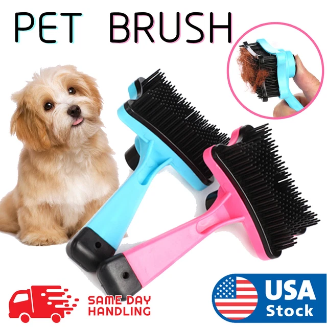 Pet Grooming Brush DeShedding Tool Comb Edge Trimming Dog Cat Fur Removal Rake