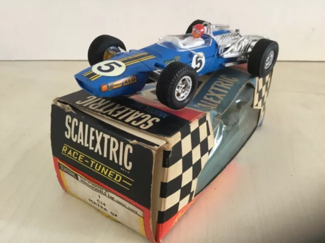 Vintage Scalextric C14 Matra F1 Blue Excellent Serviced Boxed