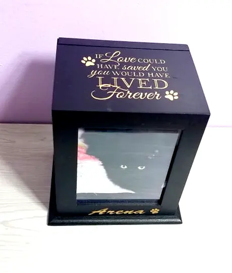 Pet Urn Memorial Personalized | Cat Memorial Box Dog Urn for Cremation Ashes 2