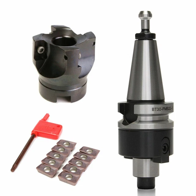 2" BT30 Arbor Face Mill Indexable End Milling Cutter+10X APMT1604 CNC Inserts GT
