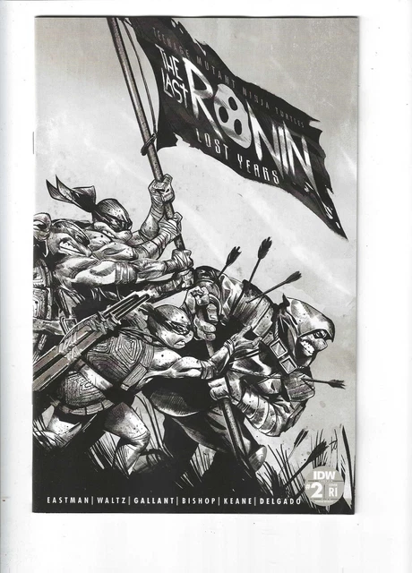 TMNT: Last Ronin-Lost Years #2 (2023) 1:50 Mike Del Mundo B&W Virgin Variant !!