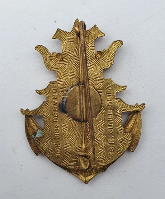 Insigne Bataillon Montagnard En Indochine 7° TDSC - Métra Drago Olivier, Bon état