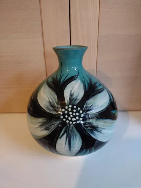 Alvingham Studio Pottery Large Teal Pru Green Vase Shaped Lamp Base Alvingham Studio Pottery Large Teal Pru Green Vase Shaped Lamp Base