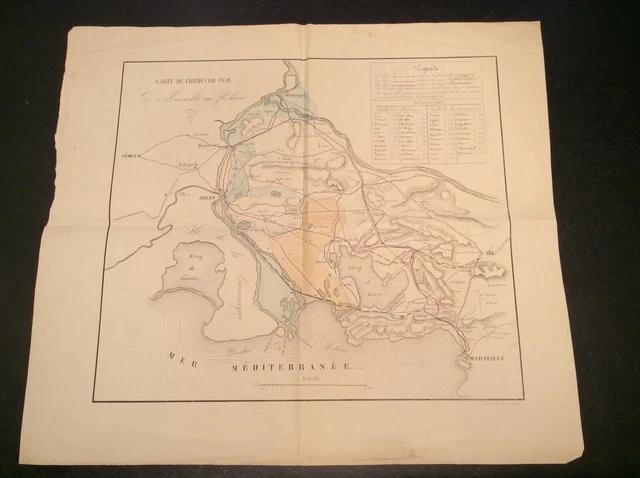 Carte des chemins de fer, vallée du Rhône et de la Durance TB.