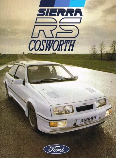 FORD SIERRA RS COSWORTH Car Sales Brochure August 1986 #FA754