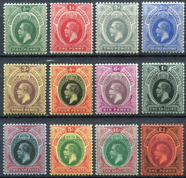 Southern Nigeria 1912 issue, SG 45 - 56, Mint Hinged, CV £250