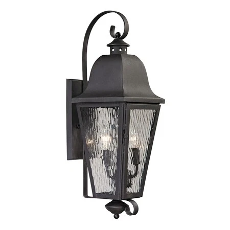 ELK LIGHTING 47101/2 Forged Brookridge 2-Light Outdoor Wall Lamp in Charcoal