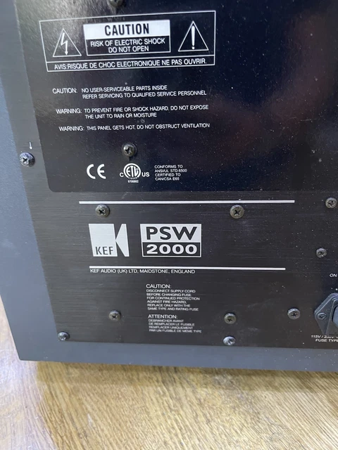 Kef R Sub KEF PSW 2000 Active Subwoofer Wired Stereo L/R RCA Cube See Below £98. ...