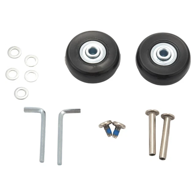 1X(2set 45x19mm Luggage Suitcase / Inline Outdoor Skate Replacement Wheels Blaf