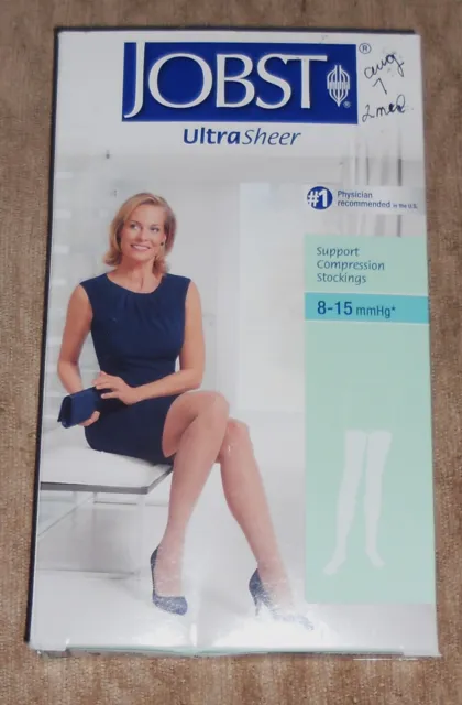 Jobst UltraSheer Woman's Knee Thigh CT 8-15 mmHg Compression silky beige BARGAIN