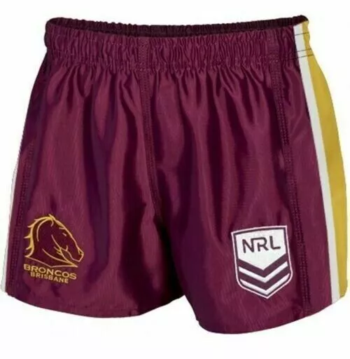 Brisbane Broncos NRL Home Supporters Shorts Adults Sizes S-5XL! 2