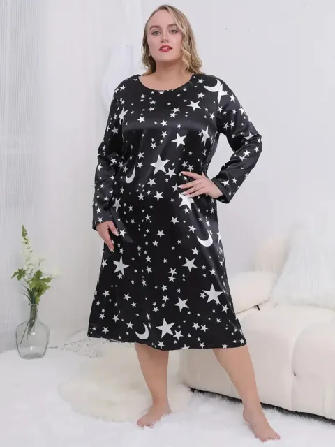 4X ❤️ Suzie's Closet Curve Plus Slimming Nightdress " Stars & Moon " Sleep Dress
