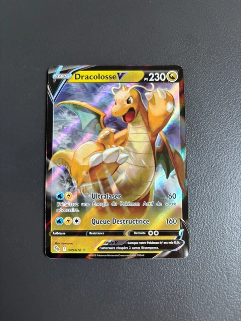 CARTE POKÉMON DRACOLOSSE V 049/078 Pokémon GO ultra rare FR EB 10.5 ...