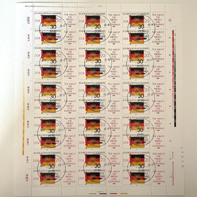 DDR, MiNr. 3001 DV WPD Bogen Satz postfrisch Druckvermerk [DDB3001