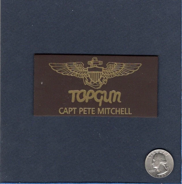 CAPTAIN PETE MAVERICK MITCHELL TOP GUN Movie Brown Name Tag Squadron