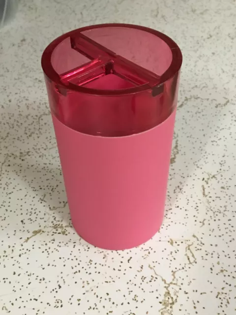 Essential Home Flora Hot Pink Bathroom Toothbrush Toothpaste Holder