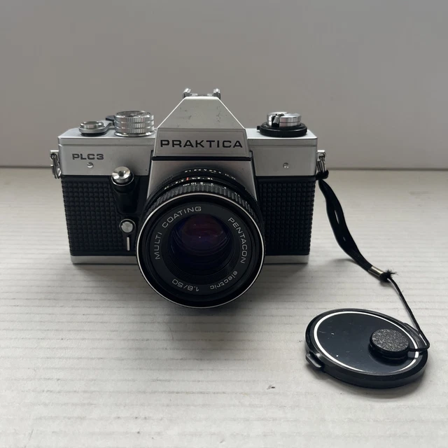 PRAKTICA PLC 3 35mm SLR Film Camera w/ Penticon 1.8/50 Lens Shutter