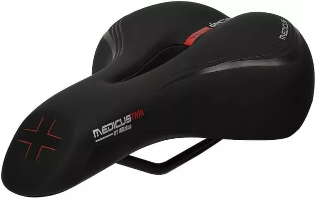 Wittkop Men's Medicus Twin 1.0 City Bike Saddle, Black, One Size