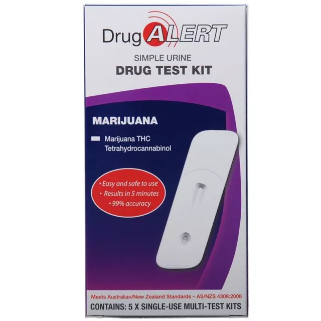 Drug Alert - Urine Drug Test Kit Marijuana THC 5 PACK Cannabis 99% Accuracy